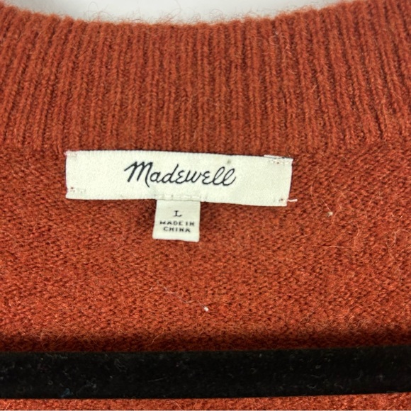 Madewell Alpaca Blend Orange Sweater Size Large - Picture 3 of 11